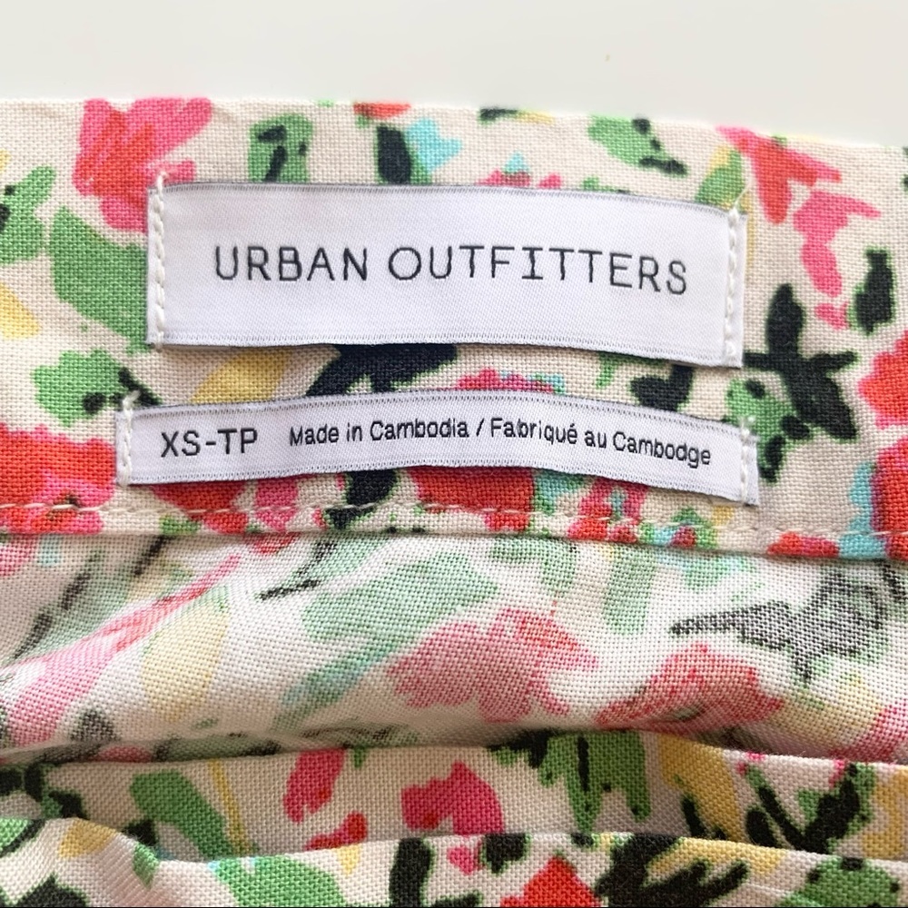 🌸New🌸 Urban Outfitters Floral Belted Toni mini Skirt Sz Xsmall NWT - Picture 6 of 9